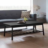 Hudson Living Wycombe Solid Oak Coffee Coffee Table  Black