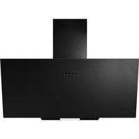 SIA AH70BL 70cm Black Angled Glass Chimney Cooker Hood Kitchen Extractor Fan