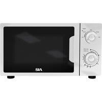 20L Microwave In White, Freestanding, Analogue Dials, 700W - SIA FAM21WH