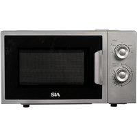 SIA 20L Freestanding Microwave with 5 Power Levels 700W, Silver - FAM21SI