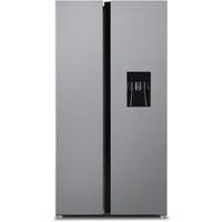 SIA Freestanding 2 Door American Fridge Freezer 627L with Ice & Water Dispenser - Silver