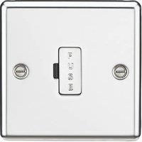 13A Fused Spur Unit - Rounded Edge Polished Chrome