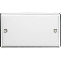 Knightsbridge CL86PC 2G Blanking Plate - Rounded Edge Polished Chrome