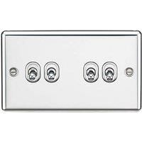 KnightsBridge 10AX 4G 2 Way Toggle Switch - Rounded Polished Chrome Finish