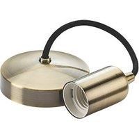 KnightsBridge 6" E27 Contemporary Pendant Set - Antique Brass