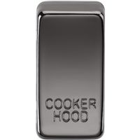 KnightsBridge Switch cover "marked COOKER HOOD" - black nickel