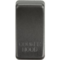 KnightsBridge Switch cover "marked COOKER HOOD" - smoked bronze