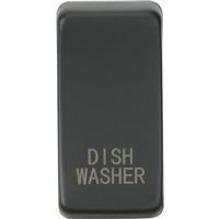 KnightsBridge Switch cover "marked DISHWASHER" - anthracite