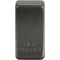 KnightsBridge Switch cover "marked DISHWASHER" - smoked bronze