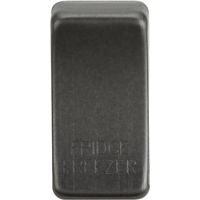 KnightsBridge Switch cover "marked FRIDGE FREEZER" - smoked bronze