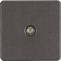 KNIGHTSBRIDGE SMOKED BRONZE SCREWLESS Switches & Sockets BLACK Insert + USB