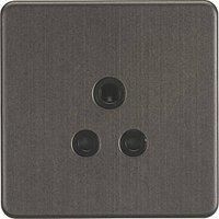 KNIGHTSBRIDGE SMOKED BRONZE SCREWLESS Switches & Sockets BLACK Insert + USB