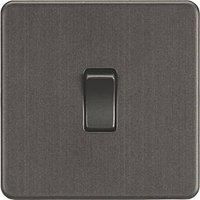 KNIGHTSBRIDGE SMOKED BRONZE SCREWLESS Switches & Sockets BLACK Insert + USB