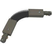 KnightsBridge 230V Single Circuit Track Flexible Connector - Satin Nickel