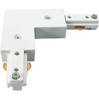 KnightsBridge 230V Track L Right Angle Connector - White