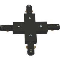 Knightsbridge 1-Circuit X-Connector for Knightsbridge Track Lighting System Black (201GE)