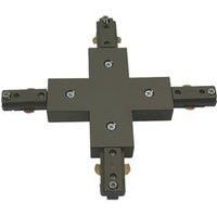 Knightsbridge 1-Circuit X-Connector for Knightsbridge Track Lighting System Satin Nickel (838GA)