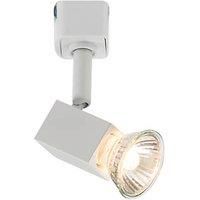 Knightsbridge 230V GU10 Track Spotlight - White / Black