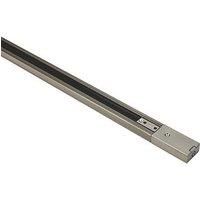 KnightsBridge 230V 10A Single Circuit Track Satin Nickel 1Mtr