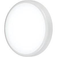 Knightsbridge BT20ACTS Indoor & Outdoor Round LED CCT Adjustable Bulkhead With Microwave Sensor White 20W 1730-1930lm (578GA)