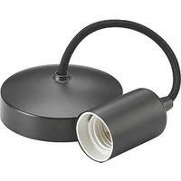 KnightsBridge 6" E27 Contemporary Pendant Set - Smoked Bronze