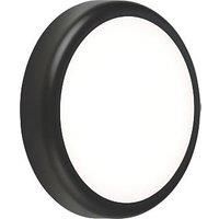 Knightsbridge LED Bathroom IP65 9W CCT Adjustable Wall or Ceiling mounting Bulkhead Fitting with Black Trim 256mm BT9ACTB