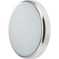 Knightsbridge LED Bathroom IP65 14W CCT Adjustable Wall or Ceiling mounting Bulkhead Fitting with Chrome Trim 315mm BT14ACTCH
