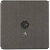 KnightsBridge 230V 1G 1-way Touchless Switch - Smoked Bronze