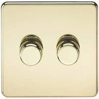 KnightsBridge 2G 2-way 10-200W (5-150W LED) Intelligent Dimmer - Polished Brass