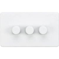 Knightsbridge 3-Gang 2-Way LED Intelligent Dimmer Switch Matt White (724PX)