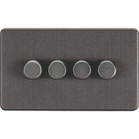 Knightsbridge 4-Gang 2-Way LED Intelligent Dimmer Switch Smoked Bronze (840PY)