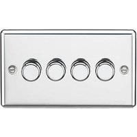 Knightsbridge 4-Gang 2-Way LED Intelligent Dimmer Switch Polished Chrome (766PY)