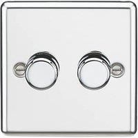 Knightsbridge 2-Gang 2-Way LED Intelligent Dimmer Switch Polished Chrome (369PY)