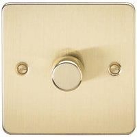 Knightsbridge 1-Gang 2-Way LED Intelligent Dimmer Switch Brushed Brass (455PY)