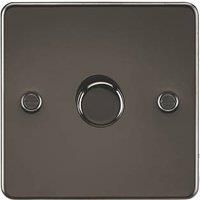 Knightsbridge 1-Gang 2-Way LED Intelligent Dimmer Switch Gunmetal (412PX)