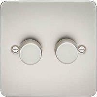 Knightsbridge 2-Gang 2-Way LED Intelligent Dimmer Switch Pearl (216PY)