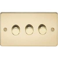 Knightsbridge 3-Gang 2-Way LED Intelligent Dimmer Switch Polished Brass (292PY)