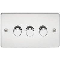 Knightsbridge 3-Gang 2-Way LED Intelligent Dimmer Switch Polished Chrome (674PY)