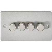Knightsbridge 4-Gang 2-Way LED Intelligent Dimmer Switch Brushed Chrome (679PY)