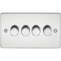 Knightsbridge 4-Gang 2-Way LED Intelligent Dimmer Switch Polished Chrome (650PX)