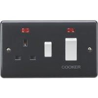 45A DP Switch with 13A DP Switched Socket with neons [Part M Compliant]
