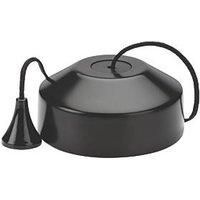 KnightsBridge 1-way 10-150W (5-100W LED) Trailing edge pull cord dimmer switch - matt black