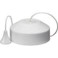 KnightsBridge 1-way 10-150W (5-100W LED) Trailing edge pull cord dimmer switch - matt white