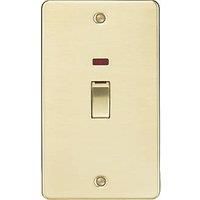 Knightsbridge FP82MNBB 45A 2-Gang DP Control Switch Brushed Brass with LED (104TY)