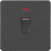KnightsBridge 45A 1G DP switch with neon - anthracite
