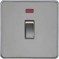 Knightsbridge 45A 1-Gang DP Control Switch Black Nickel with LED (140TY)