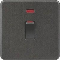 KnightsBridge 45A 1G DP Switch with Neon - Smoked Bronze
