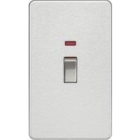 KNIGHTSBRIDGE BRUSHED CHROME SCREWLESS Switches & Sockets ALL Inserts + USB