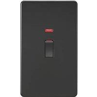 KNIGHTSBRIDGE MATT BLACK SCREWLESS Switches & Sockets BLACK ROCKER + USB