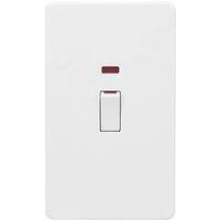 KnightsBridge 45A 2G DP switch with neon - matt white